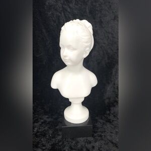 VTG Bust Louis Brogniart   Ceramic White  6”Tall  Signed HOUDON Made In France.